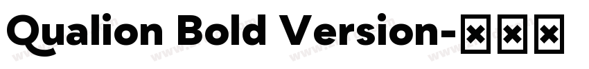 Qualion Bold Version字体转换